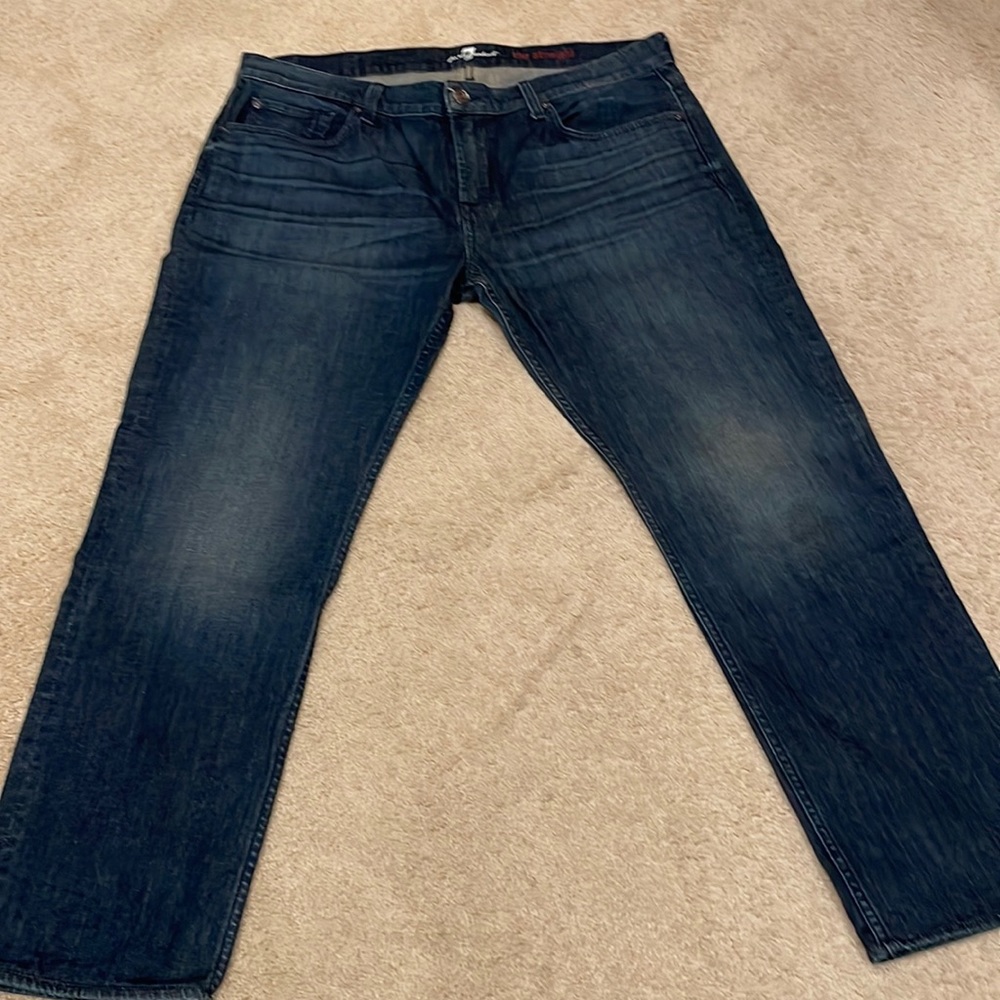7 for all mankind men’s jeans, size 38, the straight, color dark blue